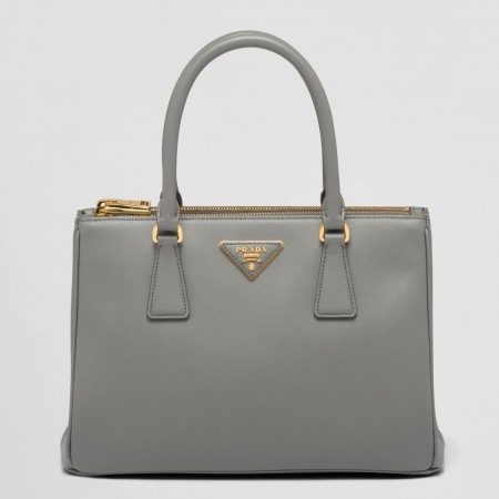 Prada Galleria Medium Bag In Grey Saffiano Leather