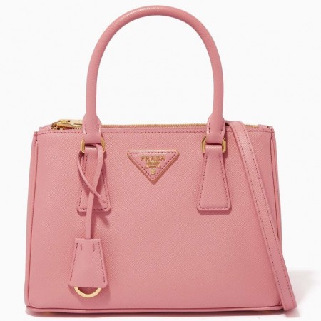 Prada Galleria Medium Bag In Pink Saffiano Leather