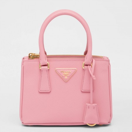 Prada Galleria Mini Bag In Pink Saffiano Leather