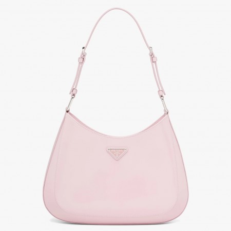 Prada Cleo Large Shoulder Bag In Pink Brushed Leather