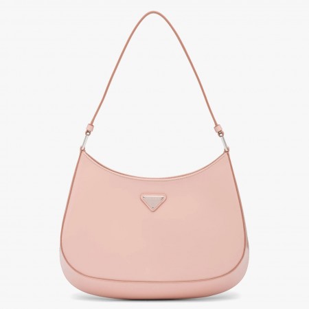 Prada Cleo Small Shoulder Bag In Pink Brushed Leather