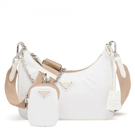 Prada Re-Edition 2005 Shoulder Bag in White Re-Nylon