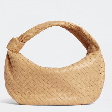 Bottega Veneta Jodie Small Bag in Almond Intrecciato Lambskin