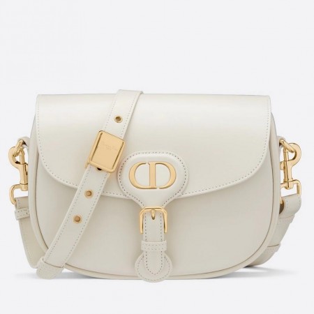 Dior Bobby Medium Bag In White Box Calfskin