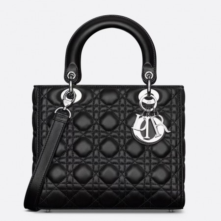 Dior Lady Dior Medium Bag in Noir Cannage Lambskin