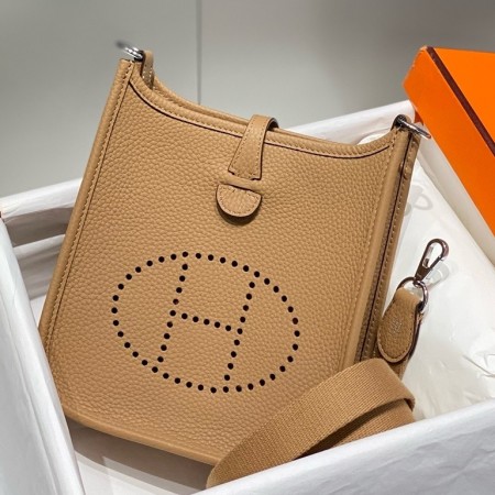 Hermes Mini Evelyne 16 Amazone Bag in Chai Clemence Leather