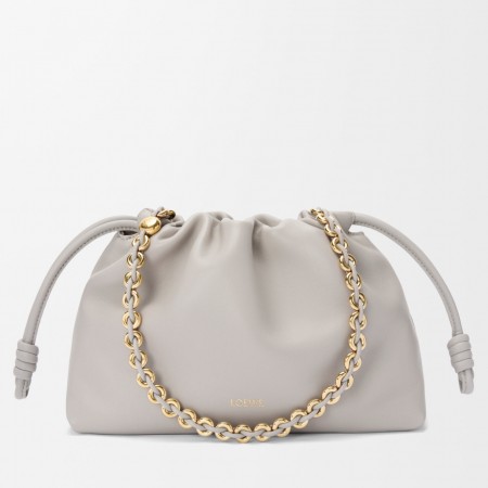Loewe Flamenco Purse in Shell Grey Nappa Lambskin