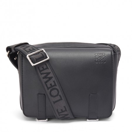 Loewe XS Military Messenger Bag in Black Calfskin 