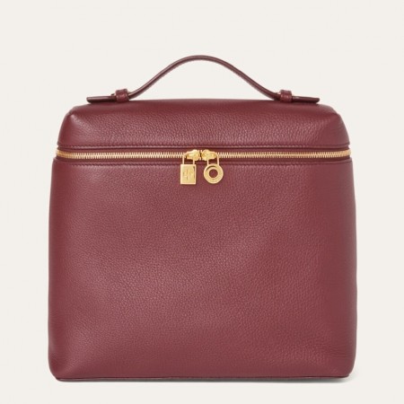 Loro Piana Extra Pocket Backpack in Bordeaux Grained Calfskin
