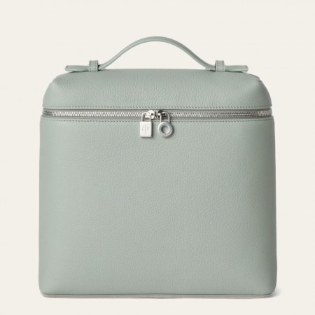 Loro Piana Extra Pocket Backpack in Eucalyptus Grained Calfskin