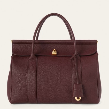 Loro Piana Loom L32 Bag in Burgundy Grained Leather