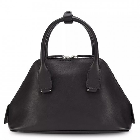 The Row Devon Mini Bag in Black Calfskin