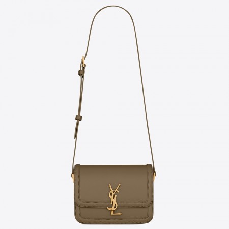 Saint Laurent Solferino Small Bag in Khaki Green Calfskin