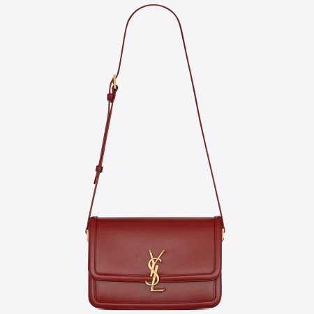 Saint Laurent Solferino Medium Bag In Red Calfskin