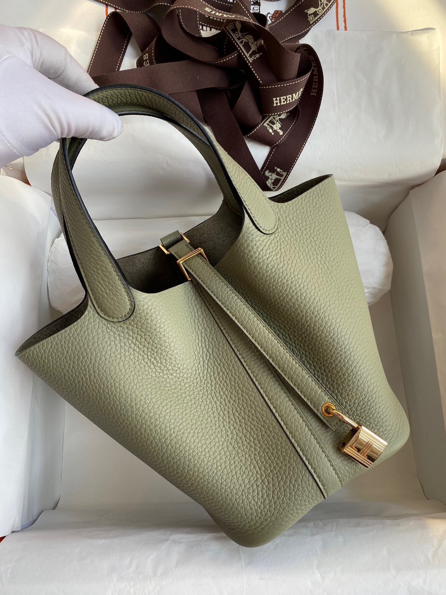 Replica Hermes Picotin Lock 18 Bag In Trench Clemence Leather