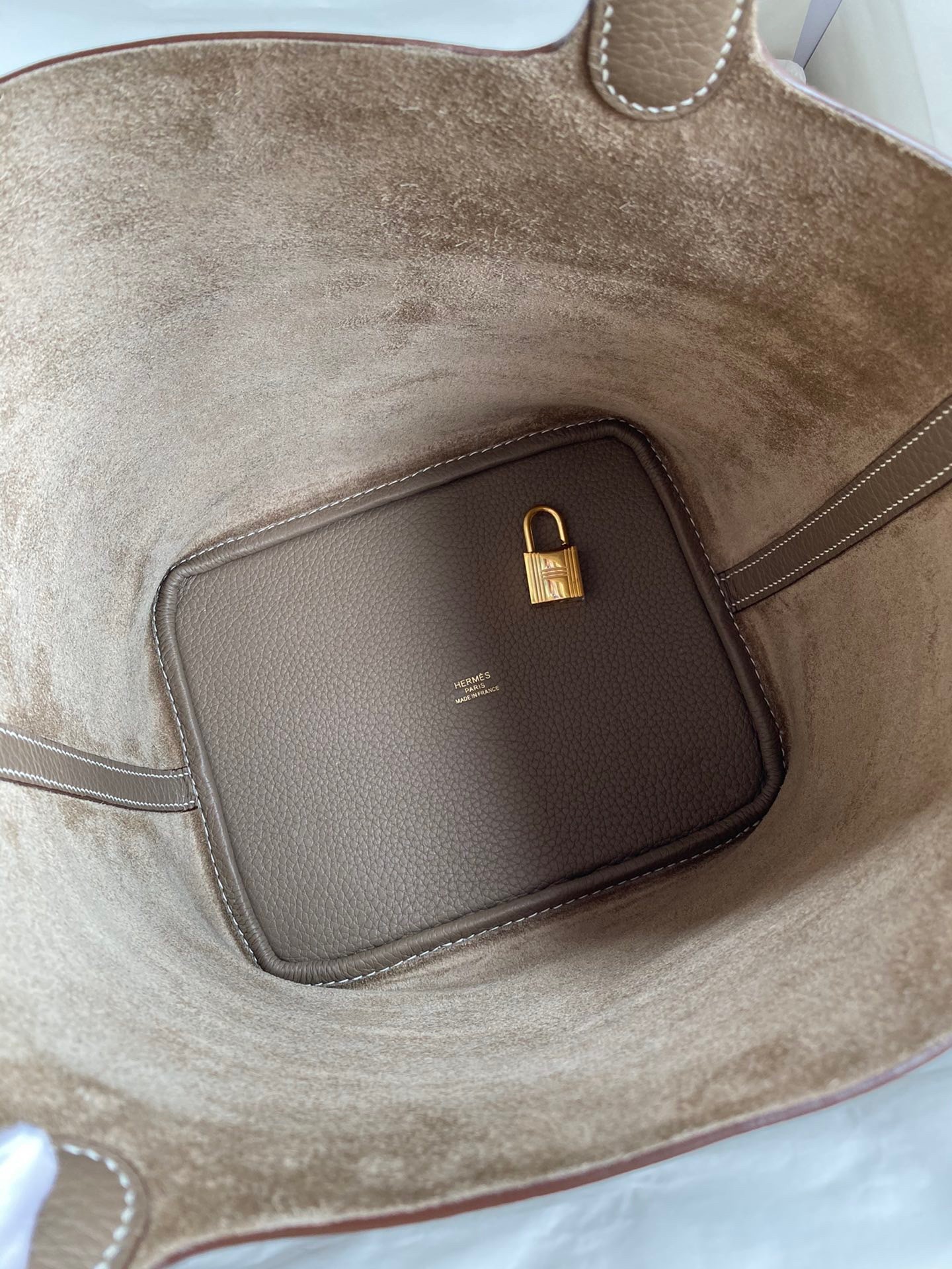 Replica Hermes Picotin Lock 22 Handmade Bag in Gold Clemence Leather