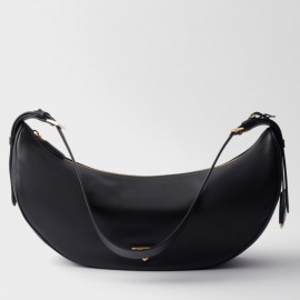 Prada Demi-lune Large Shoulder Bag in Black Leather
