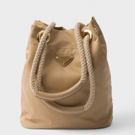Prada Mariner Small Bucket Bag in Beige Re-Nylon