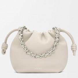 Loewe Mini Flamenco Purse Bag in Sea Salt Nappa Lambskin