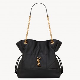 Saint Laurent Jamie Small Shopping Bag in Black Lambskin 