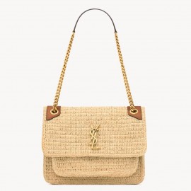 Saint Laurent Niki Medium Bag in Natural Raffia