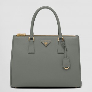 Prada Galleria Large Bag In Grey Saffiano Leather