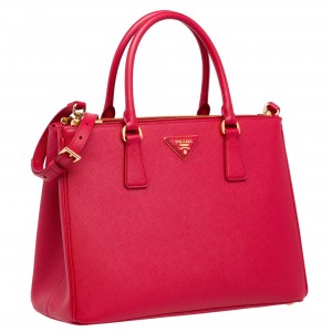 Prada Galleria Large Bag In Red Saffiano Leather