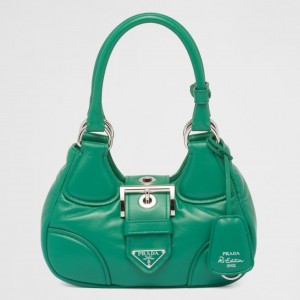 Prada Moon Bag in Green Padded Nappa Leather