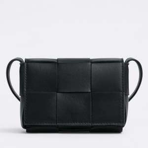 Bottega Veneta Candy Cassette Bag In Black Lambskin