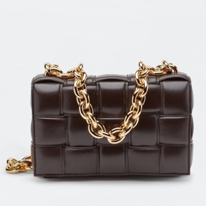 Bottega Veneta Chain Cassette Bag In Fondant Intrecciato Lambskin