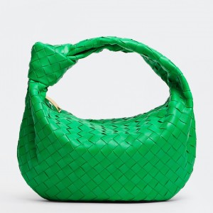 Bottega Veneta Jodie Teen Bag in Green Intrecciato Lambskin