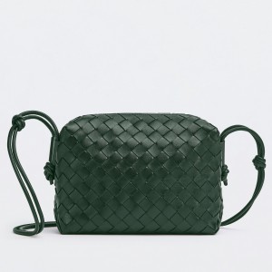 Bottega Veneta Loop Small Bag In Raintree Intrecciato Lambskin