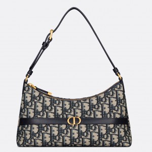 Dior 30 Montaigne Cigale Mini Bag in Blue Oblique Jacquard