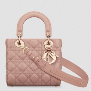 Dior Small Lady Dior My ABCDior Bag in Blush Lambskin