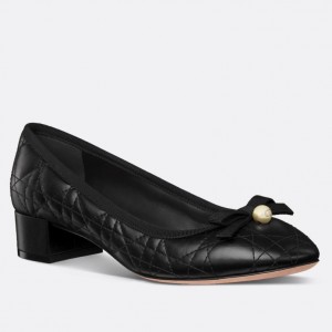 Dior Ballet Pumps in Black Quilted Cannage Calfskin