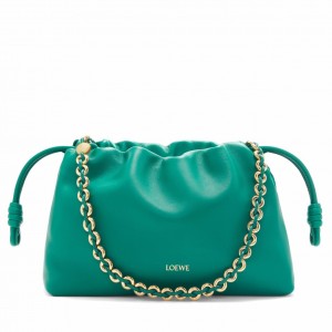 Loewe Flamenco Purse in Emerald Green Nappa Lambskin