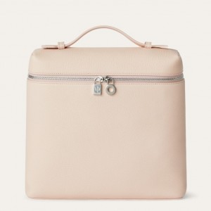 Loro Piana Extra Pocket Backpack in Cream Grained Calfskin