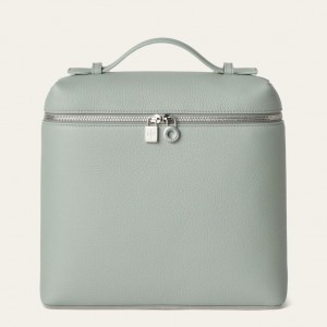 Loro Piana Extra Pocket Backpack in Eucalyptus Grained Calfskin