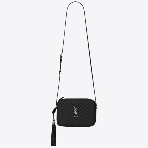 Saint Laurent Lou Camera Bag in Noir Quilted Leather