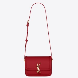 Saint Laurent Solferino Small Bag in Red Calfskin