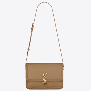 Saint Laurent Solferino Medium Bag In Camel Calfskin