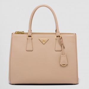 Prada Galleria Large Bag In Cameo Saffiano Leather