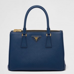 Prada Galleria Medium Bag In Bluette Saffiano Leather