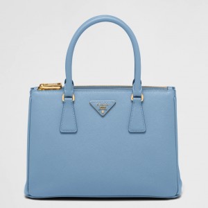 Prada Galleria Medium Bag In Light Blue Saffiano Leather