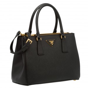 Prada Galleria Medium Bag In Black Saffiano Leather