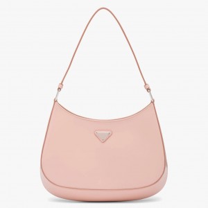 Prada Cleo Small Shoulder Bag In Pink Brushed Leather