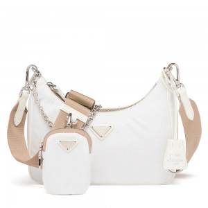 Prada Re-Edition 2005 Shoulder Bag in White Re-Nylon