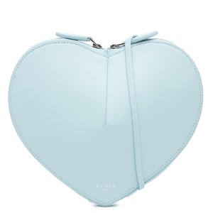 Alaia Le Coeur Crossbody Bag in Blue Calfskin