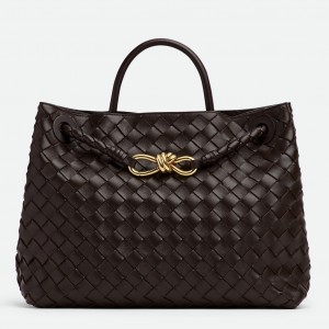 Bottega Veneta Andiamo Medium Bag In Fondant Intrecciato Lambskin