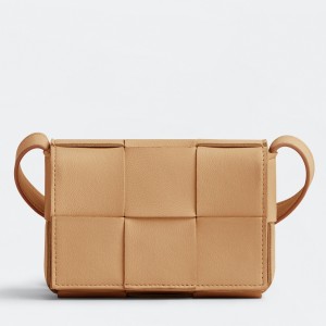 Bottega Veneta Candy Cassette Bag In Almond Lambskin